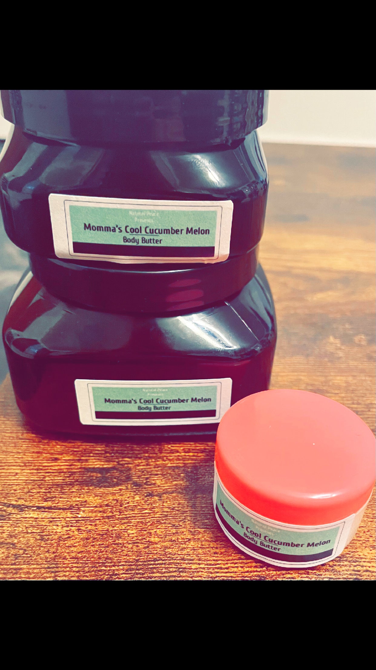 Mommas Cool Cucumber Melon Body butter Mini 4oz.